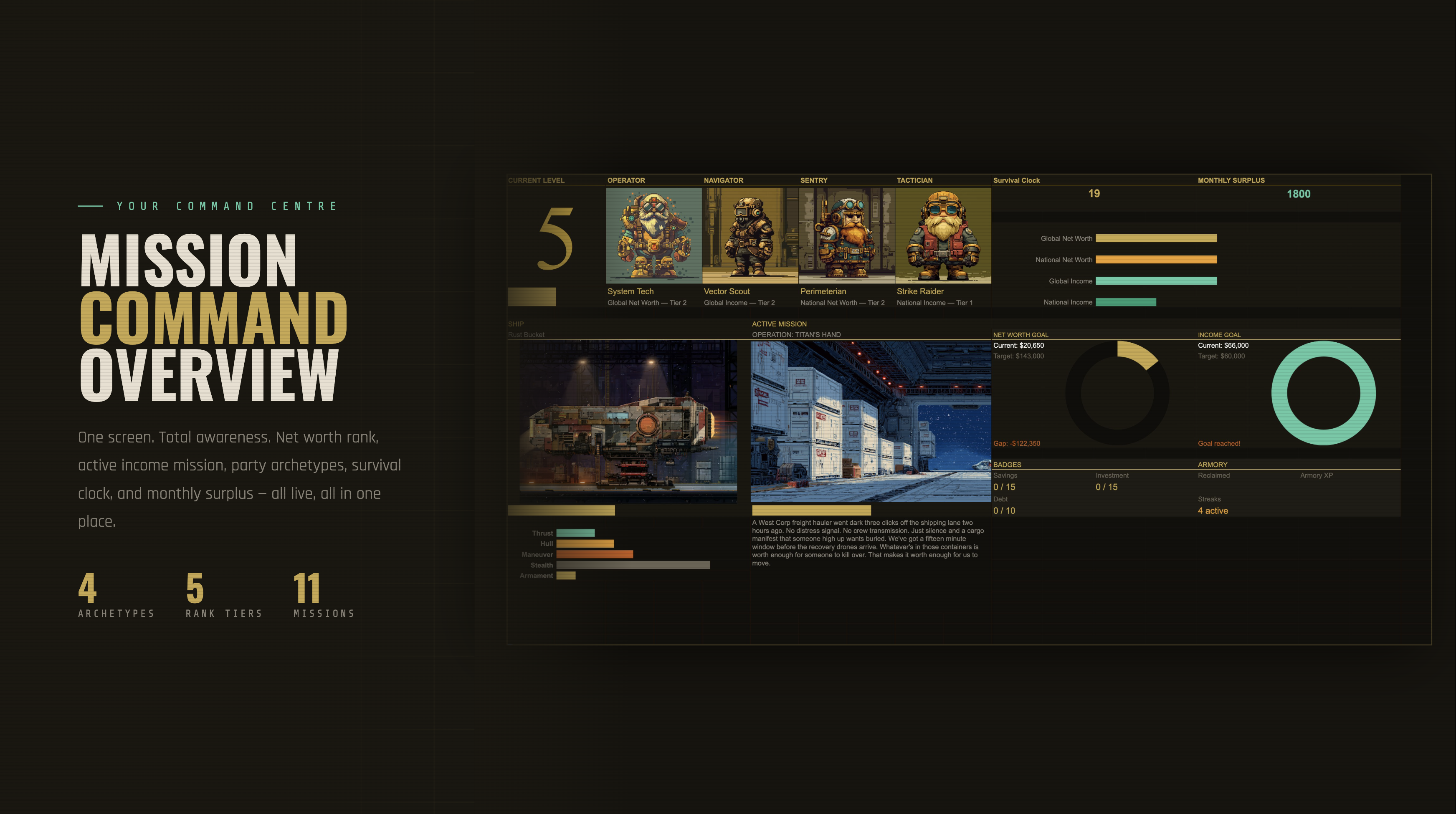 Vault Runners — mission command overview